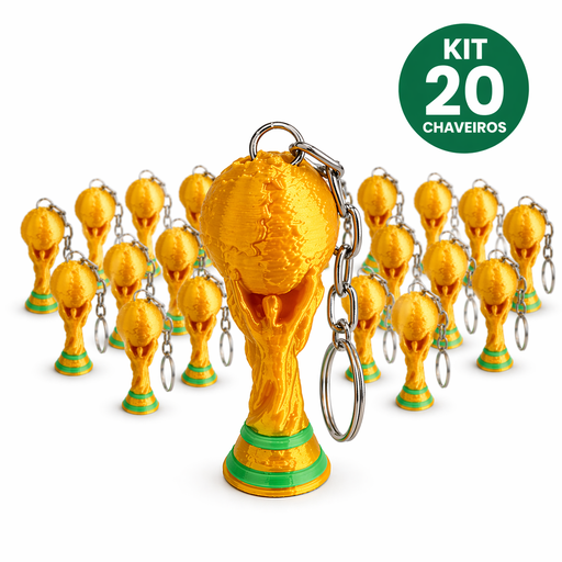 [YN-KIT-001] Kit 20 Chaveiros Copa 2026 Dourado
